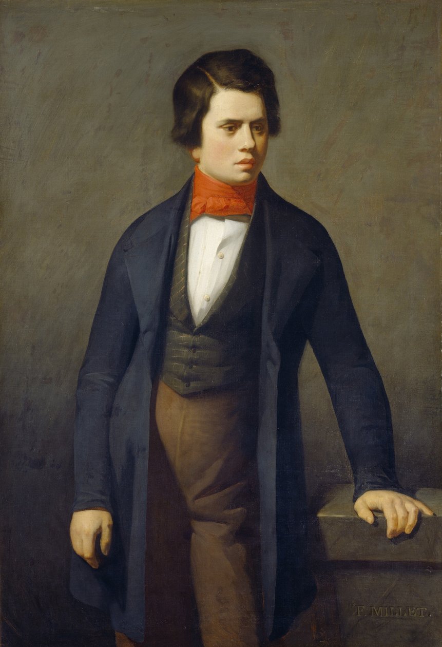 Portret Leconte de Lisle 1818-1894 autorstwa Jean Francois Millet