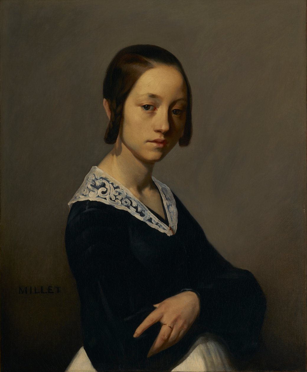 Portret Louise-Antoinette Feuardent, 1841 autorstwa Jean Francois Millet