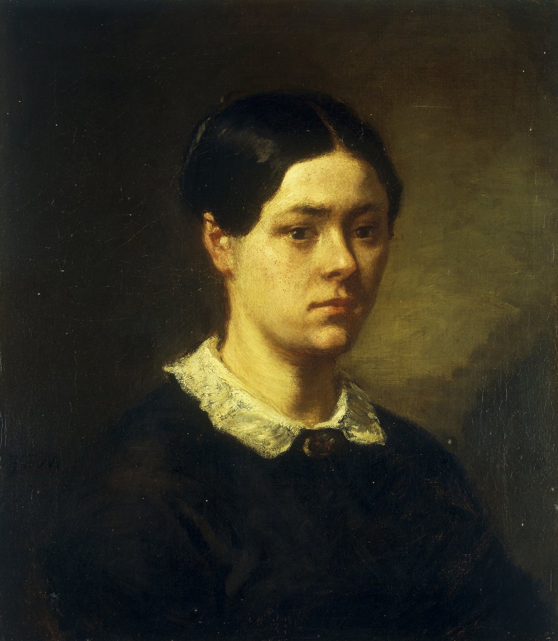 Portret Madame J.F. Millet, ok.1844 autorstwa Jean Francois Millet