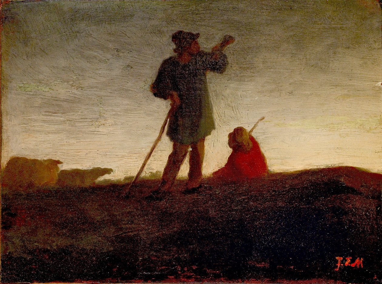 Wspominanie stada, 1866-1872 autorstwa Jean Francois Millet