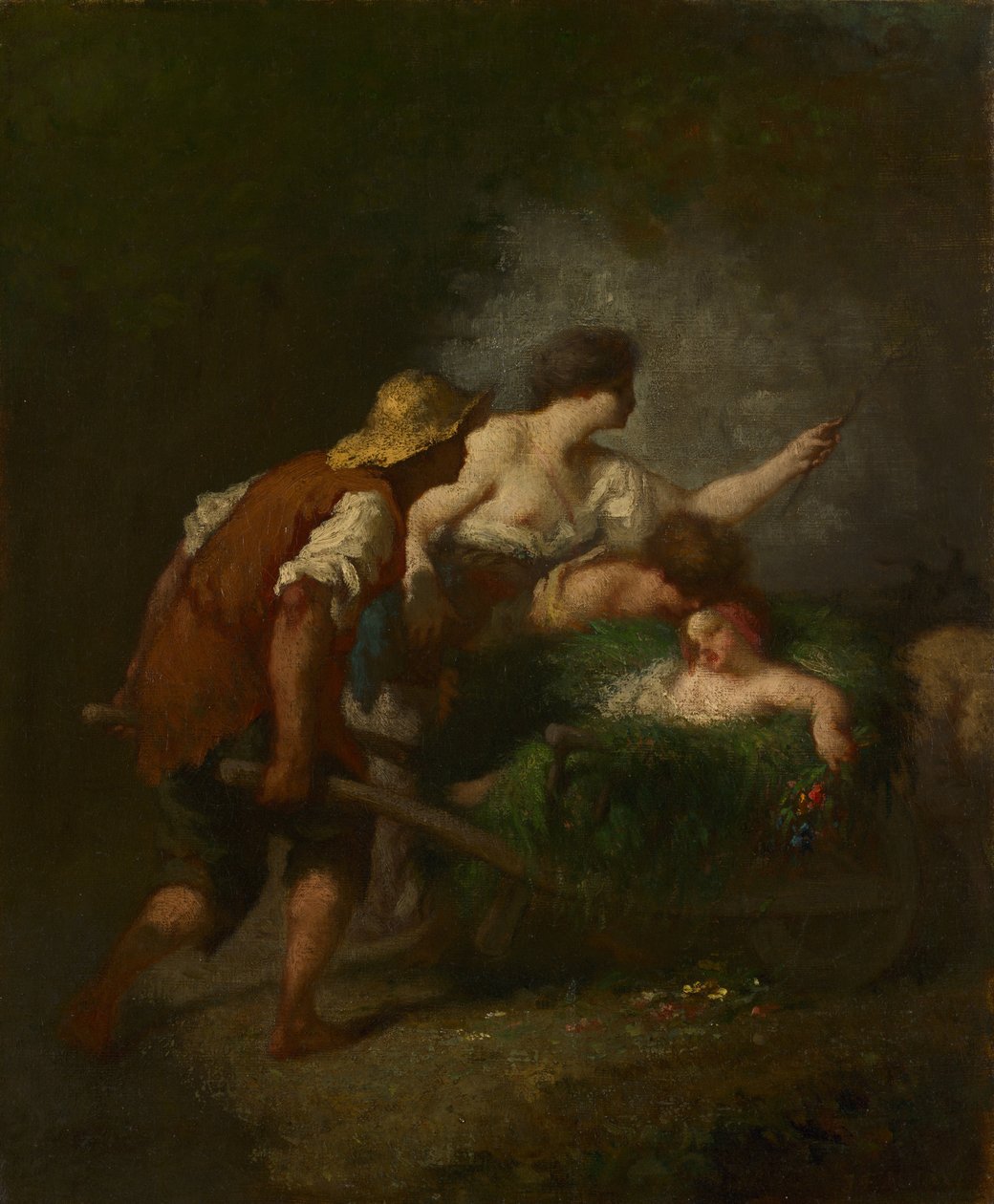 Powrót z pól, ok. 1846-1847 autorstwa Jean Francois Millet