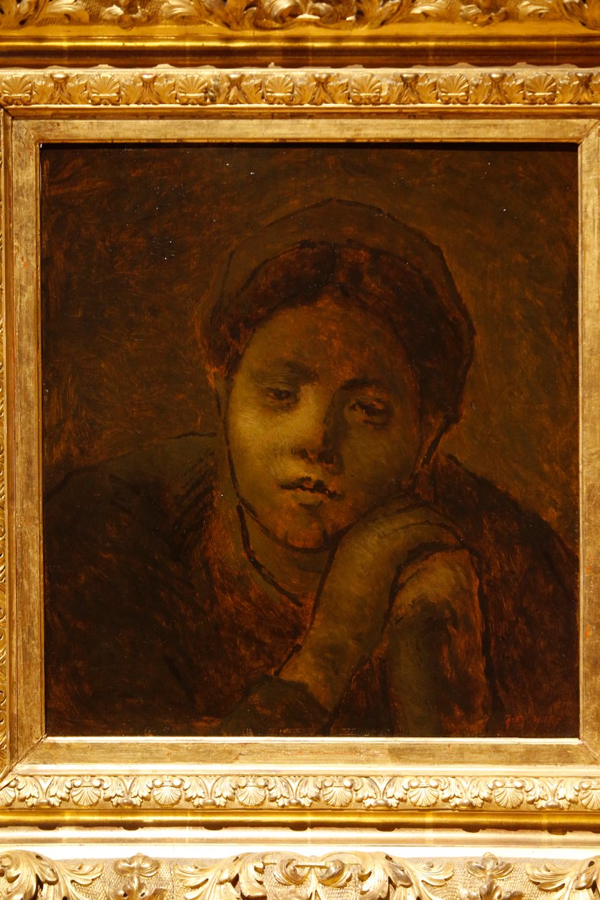 Pasterz odpoczywający na swoim kiju, 1872 autorstwa Jean Francois Millet