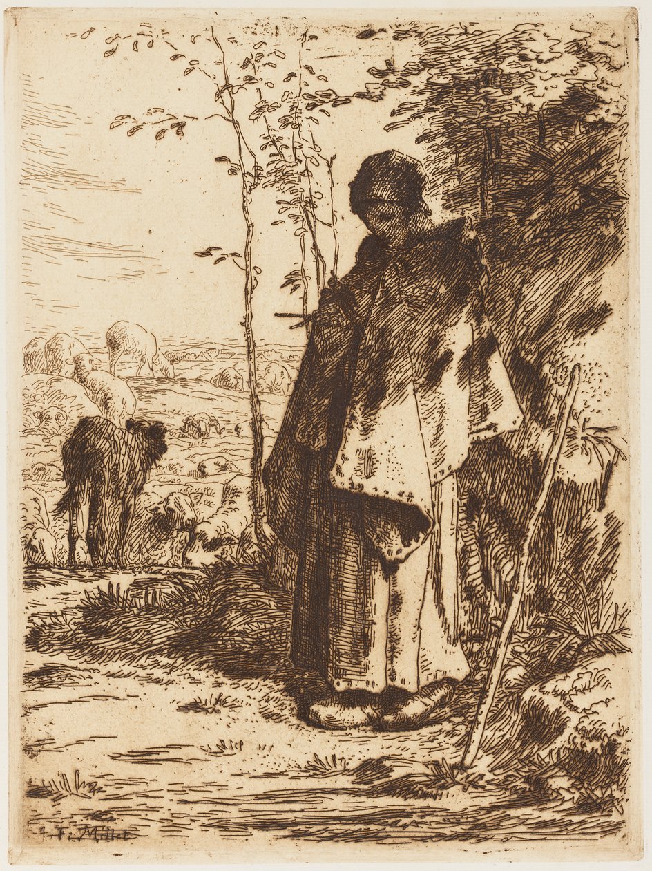 Pasterka na drutach autorstwa Jean Francois Millet