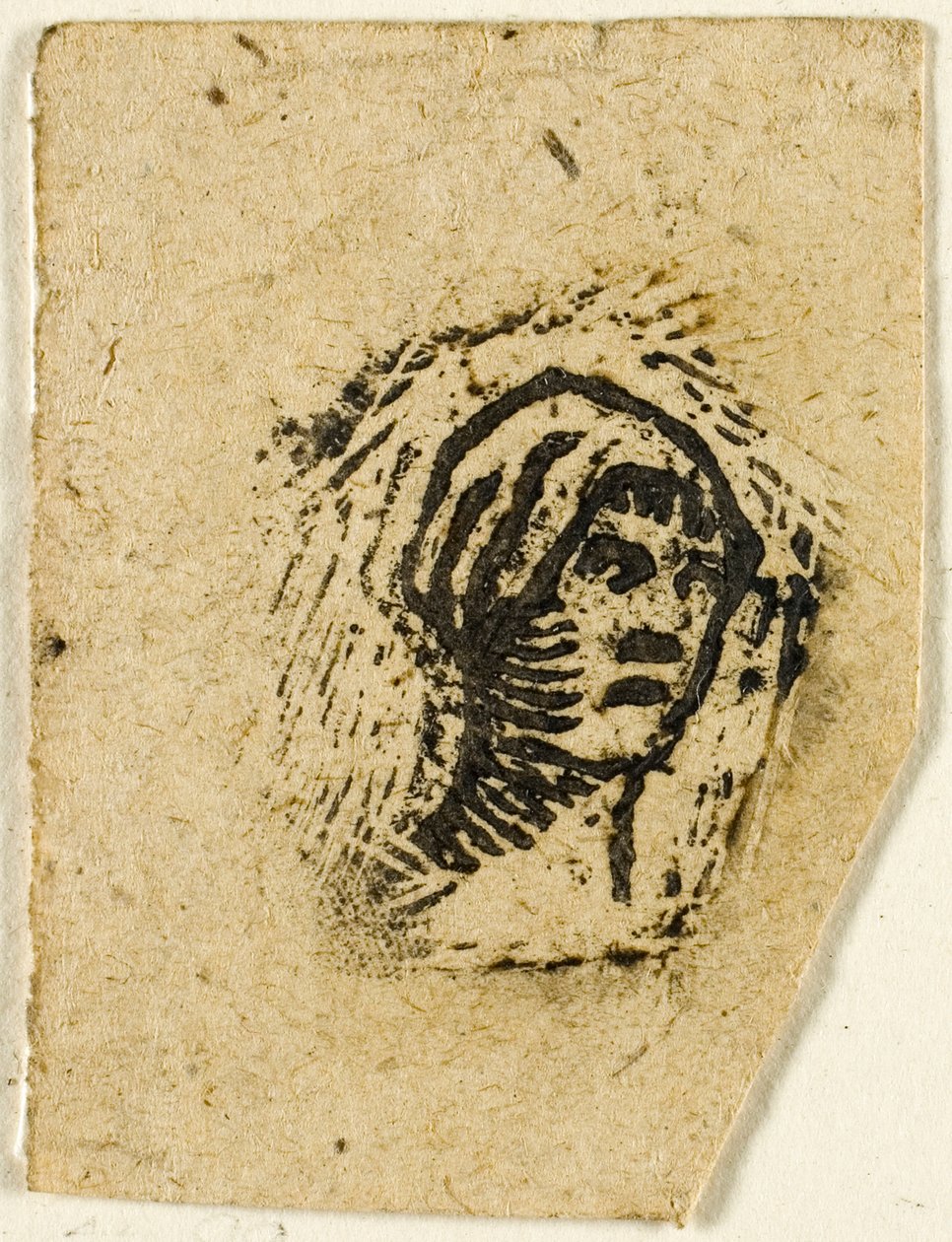 Szkice, fragment: Głowa kobiety w chustce autorstwa Jean-Francois Millet