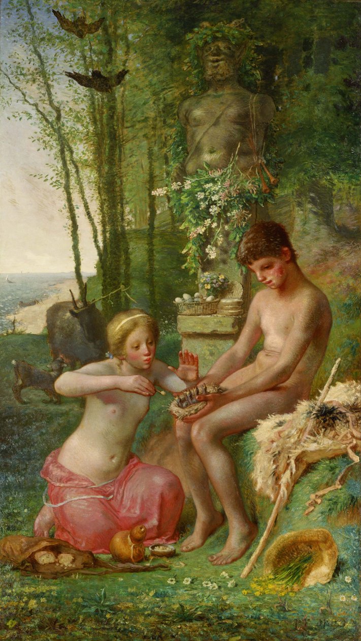 Wiosna Daphnis i Chloë, 1865 autorstwa Jean Francois Millet