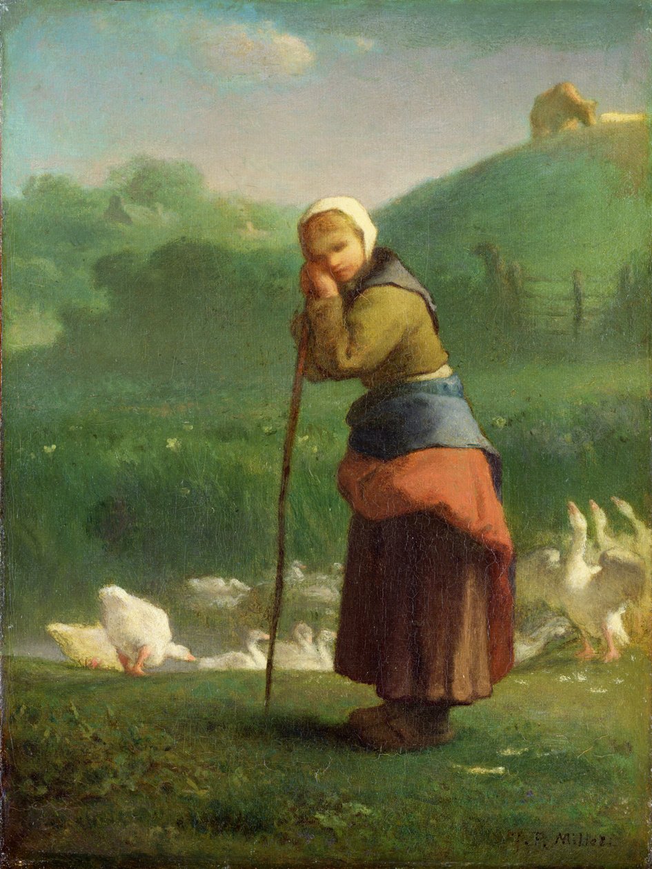 Gęsia dziewczynka w Gruchy autorstwa Jean Francois Millet