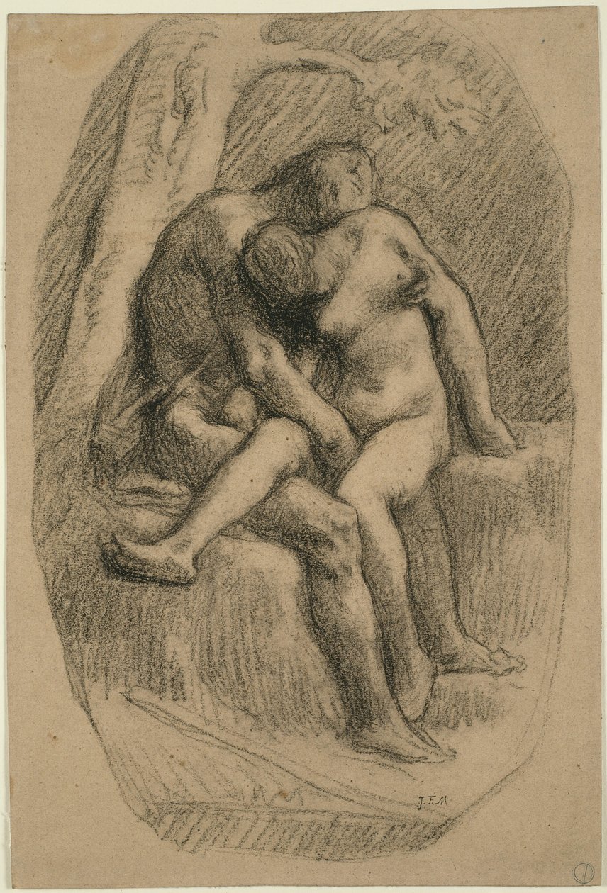 Kochankowie autorstwa Jean Francois Millet