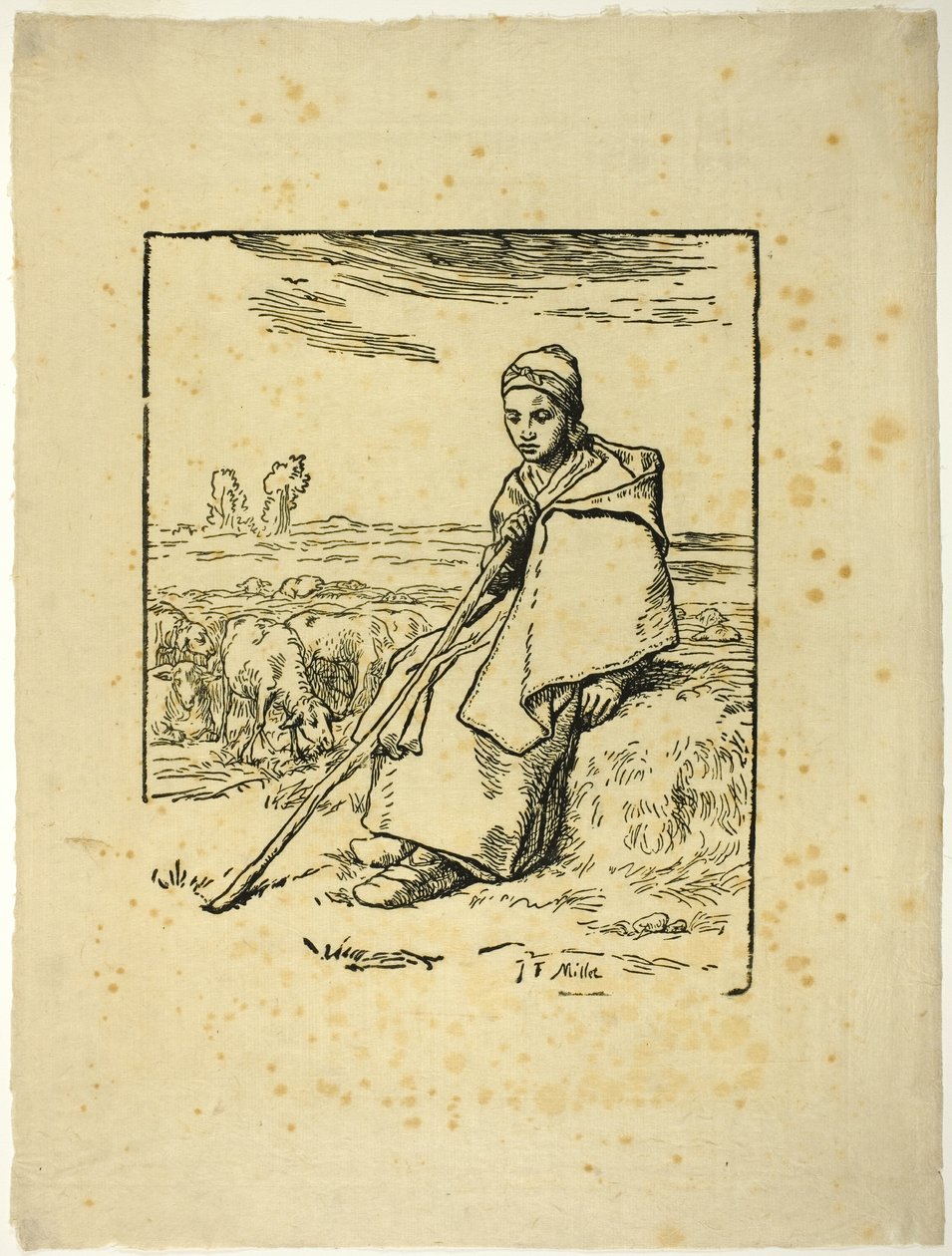 Pasterka autorstwa Jean Francois Millet