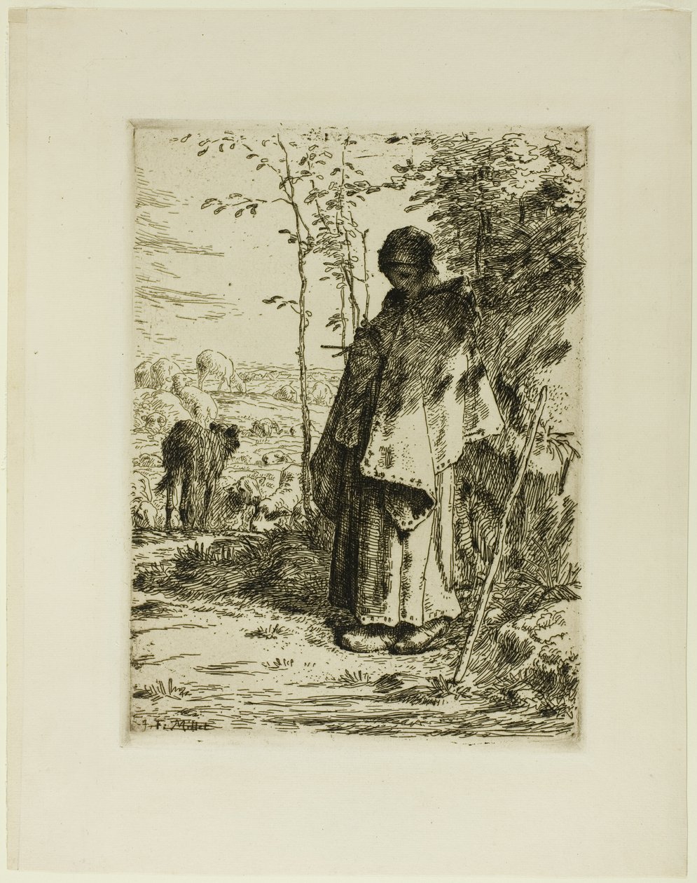 Pasterka na drutach autorstwa Jean Francois Millet