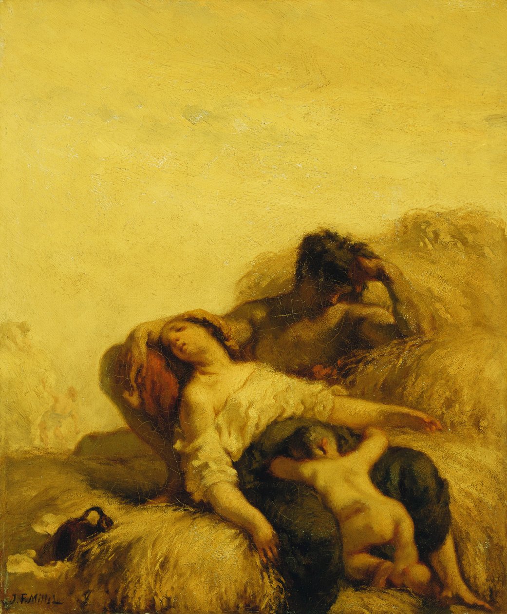 Śpiący Żniwiarze; Śpiący Żniwiarze, ok. 1847-48 autorstwa Jean Francois Millet