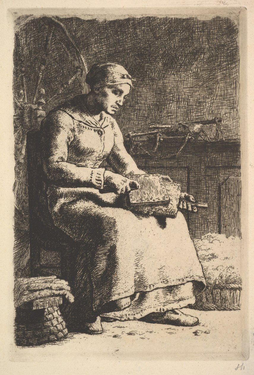 Karczownik wełniany, 1834–75 autorstwa Jean Francois Millet