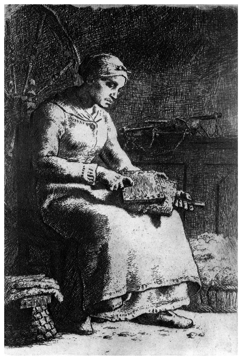 Karczownik wełniany, c1835-1875 1924 autorstwa Jean Francois Millet