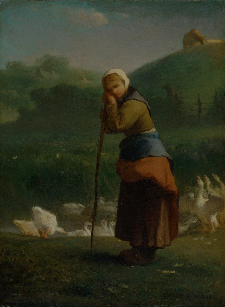 „Gęsiareczka pod Gruchy”, 1854-6 autorstwa Jean Francois Millet