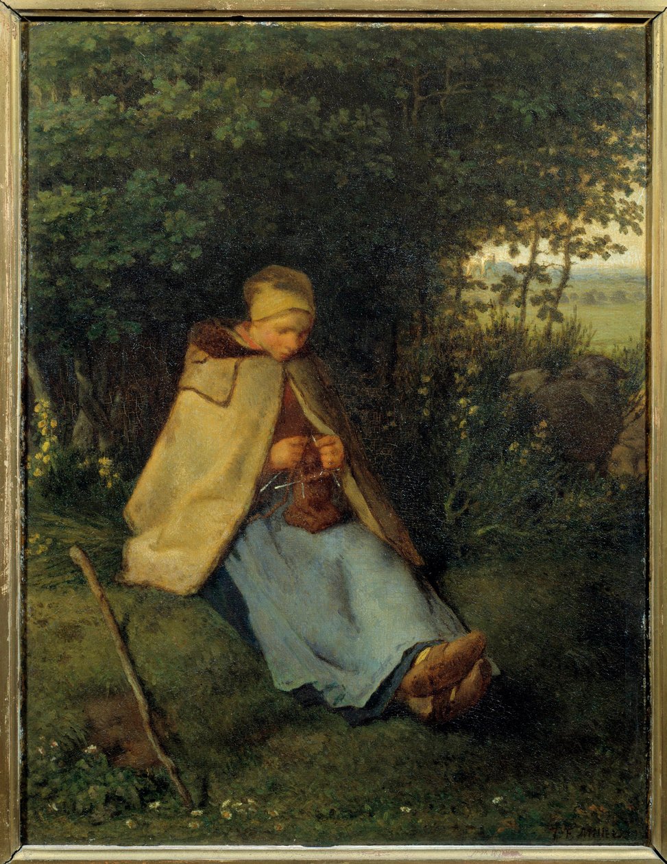 Dzianiny Obraz Jeana Francois Milleta (1814-1875) 1858 Nd. 0,39x0,29 m Paryż, musee d