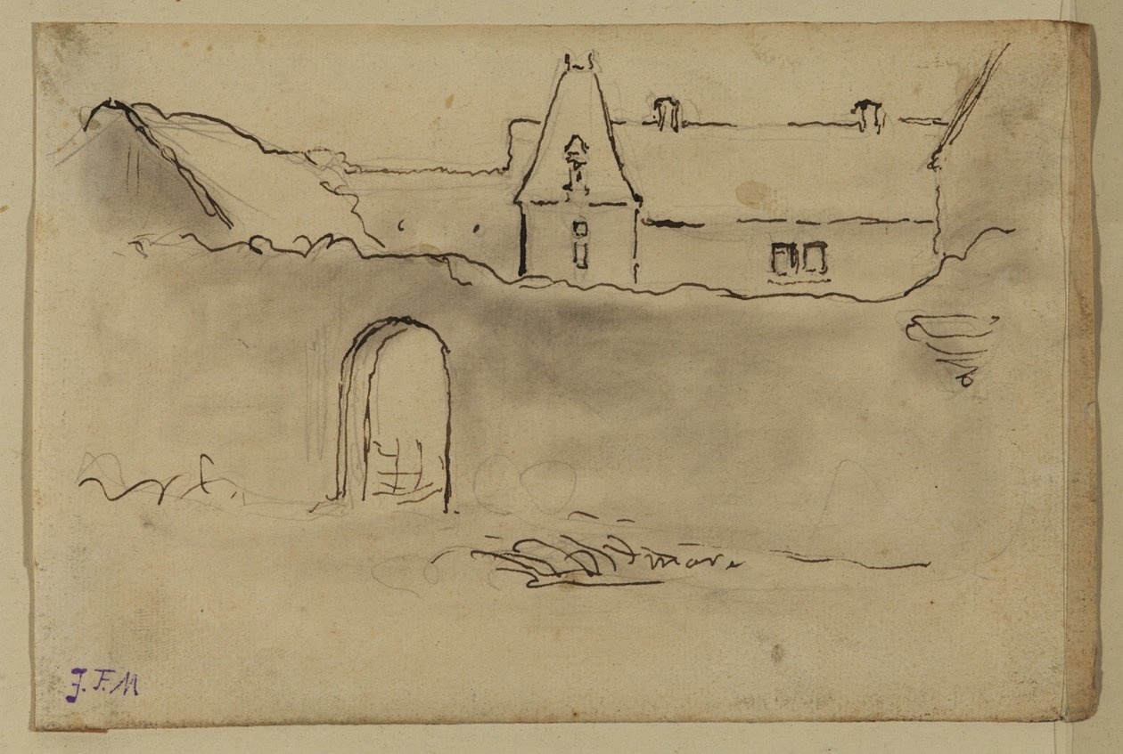 Widok na zamek autorstwa Jean Francois Millet