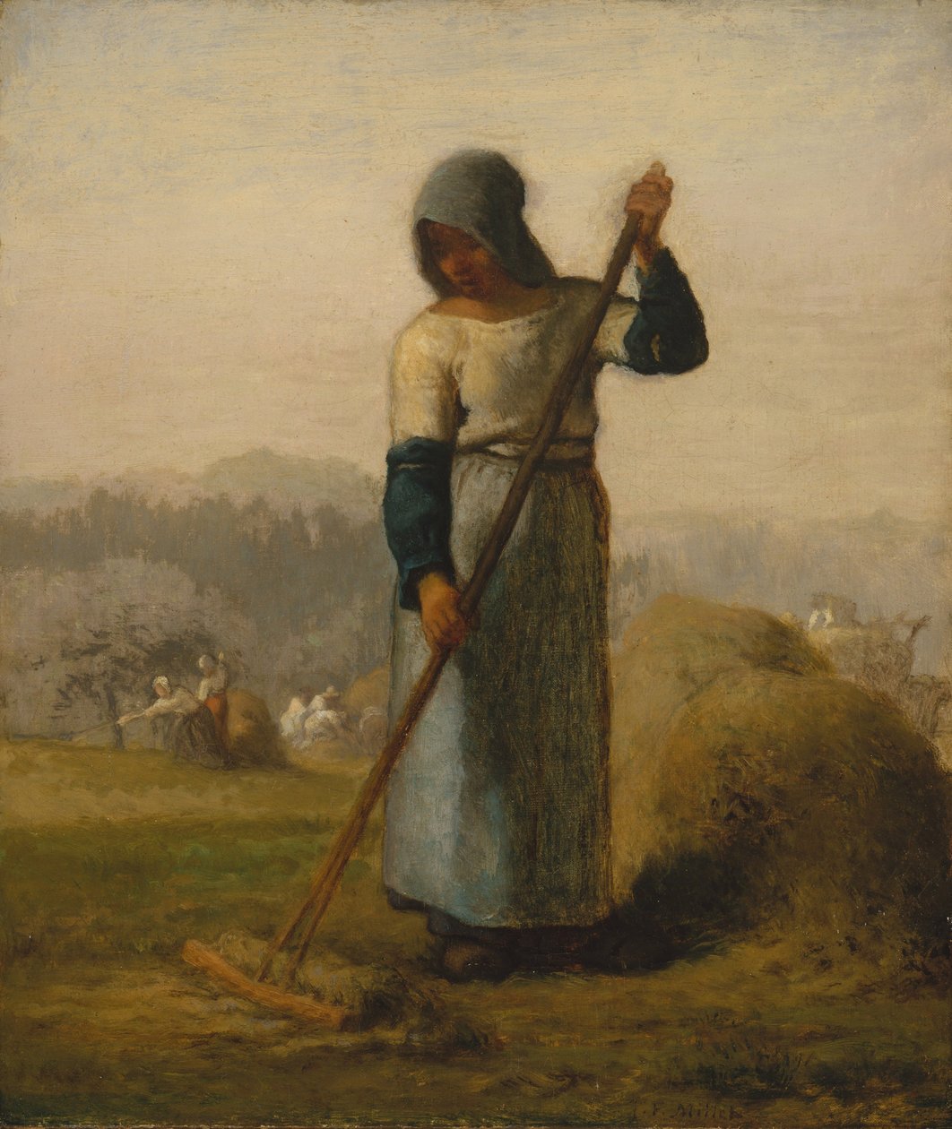Kobieta z rozpustnikiem, prawdopodobnie 1856-57, autorstwa Jean Francois Millet