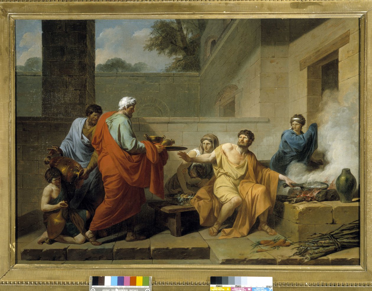 Starożytny Rzym: „Manius Curius Dentatus odrzucający prezenty Samnitów” autorstwa Jean François Pierre Peyron