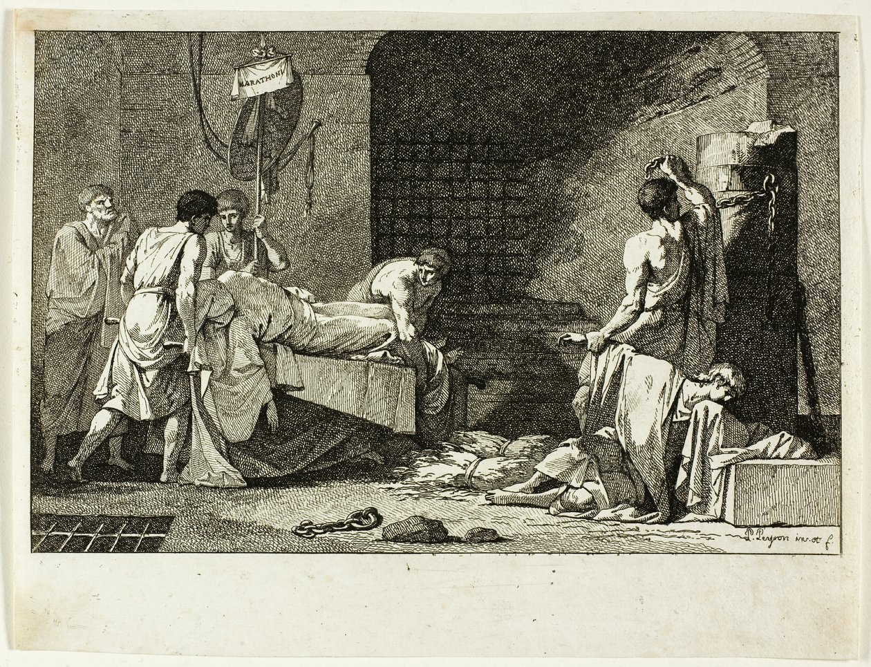 Nabożeństwo Cymona lub pogrzeb Miltiade autorstwa Jean François Pierre Peyron