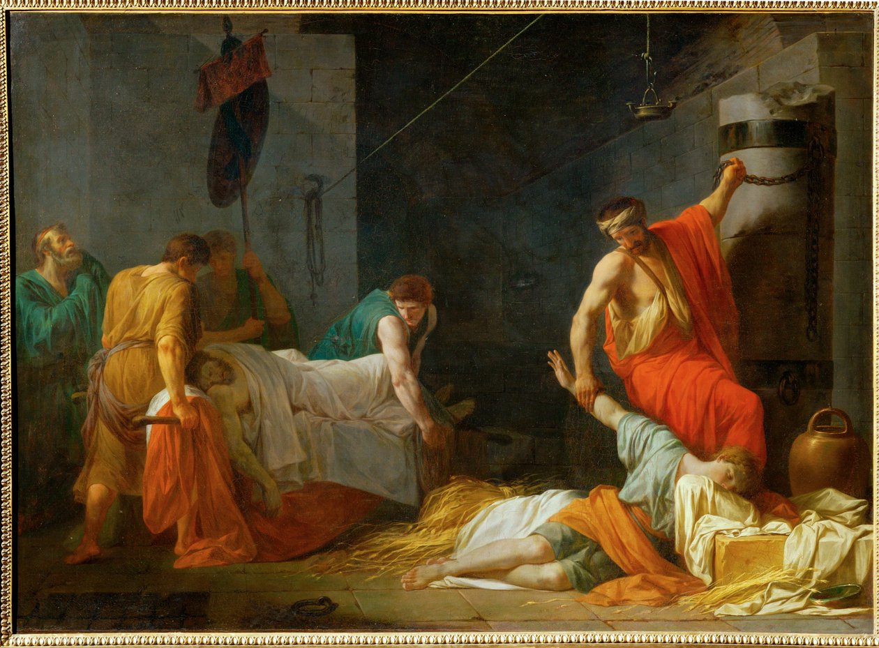 Les funerailles de Miltiade - Pogrzeb Miltiadesa ... autorstwa Jean François Pierre Peyron