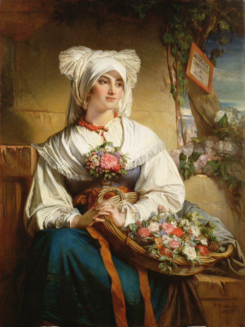 Triest Flowergirl autorstwa Jean Francois Portaels