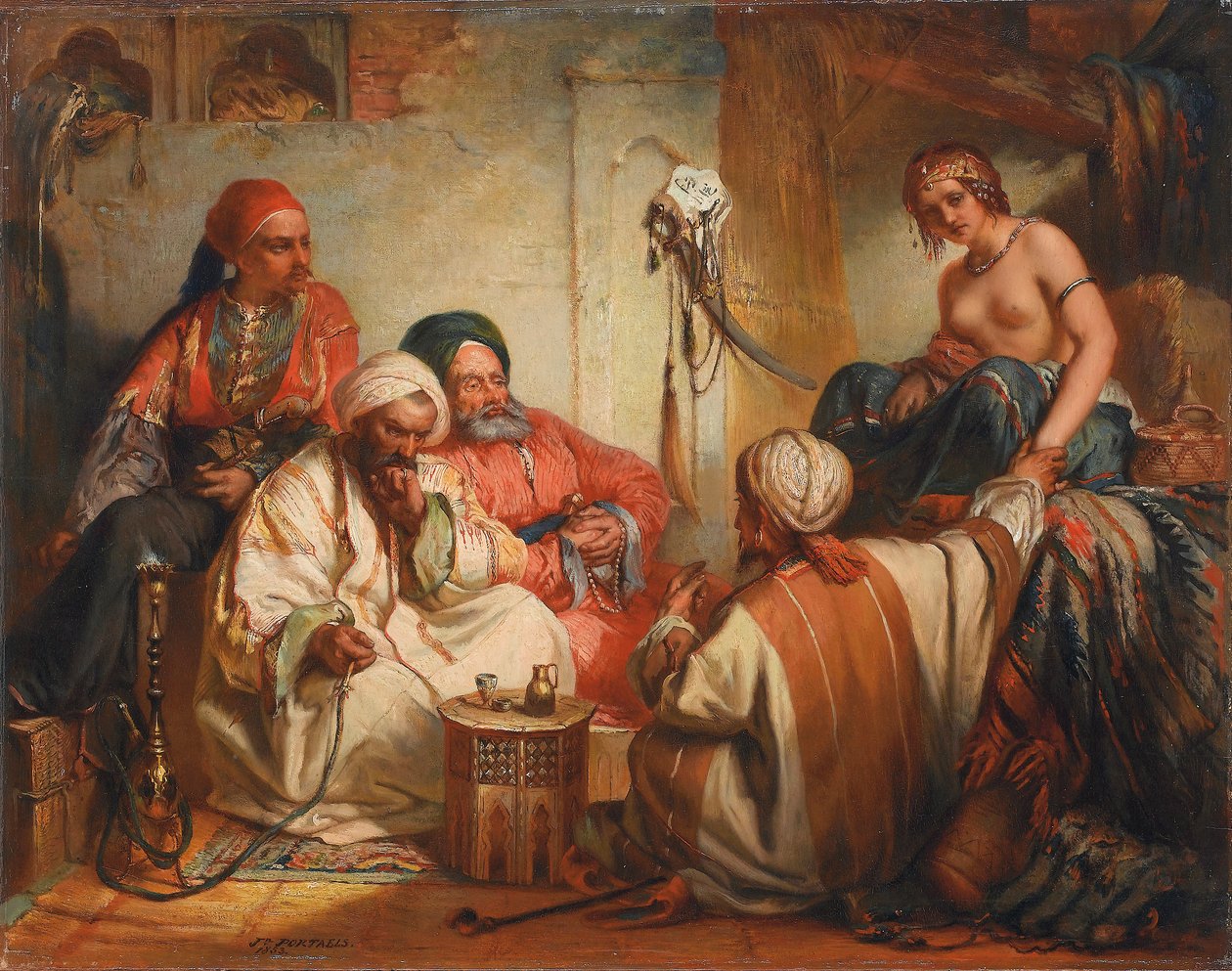 Targ niewolników, 1853 autorstwa Jean Francois Portaels