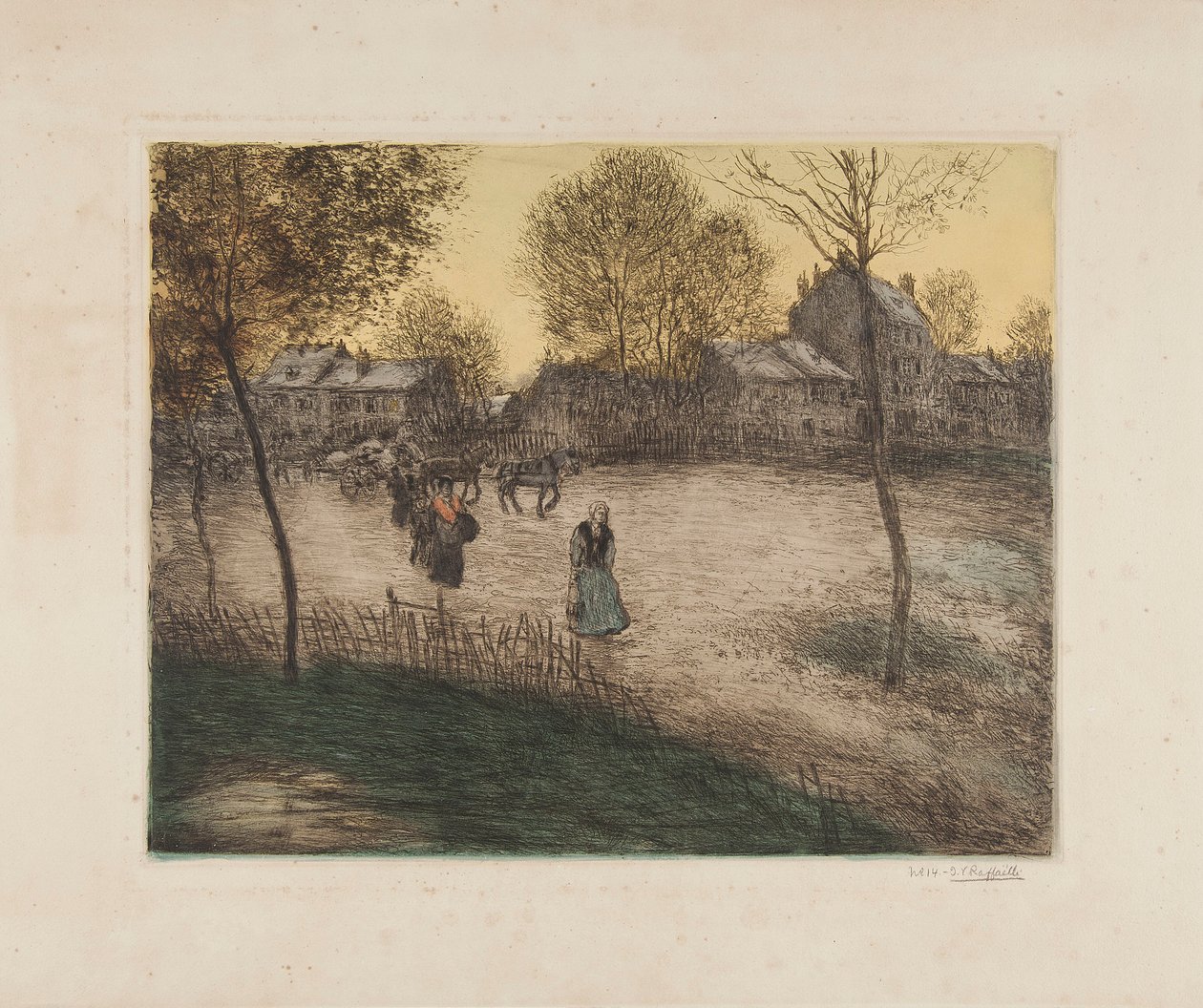Plac rewolty autorstwa Jean Francois Raffaelli