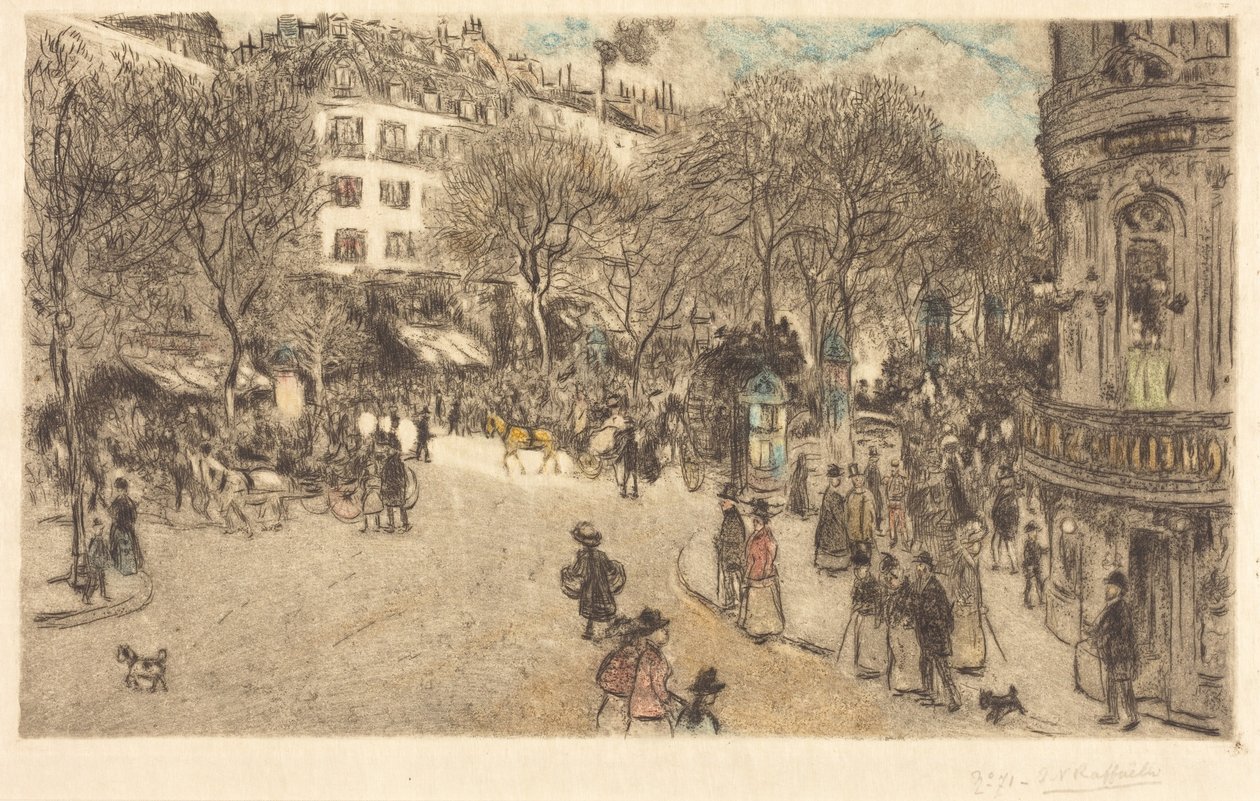 Bulwar Włoski autorstwa Jean Francois Raffaelli