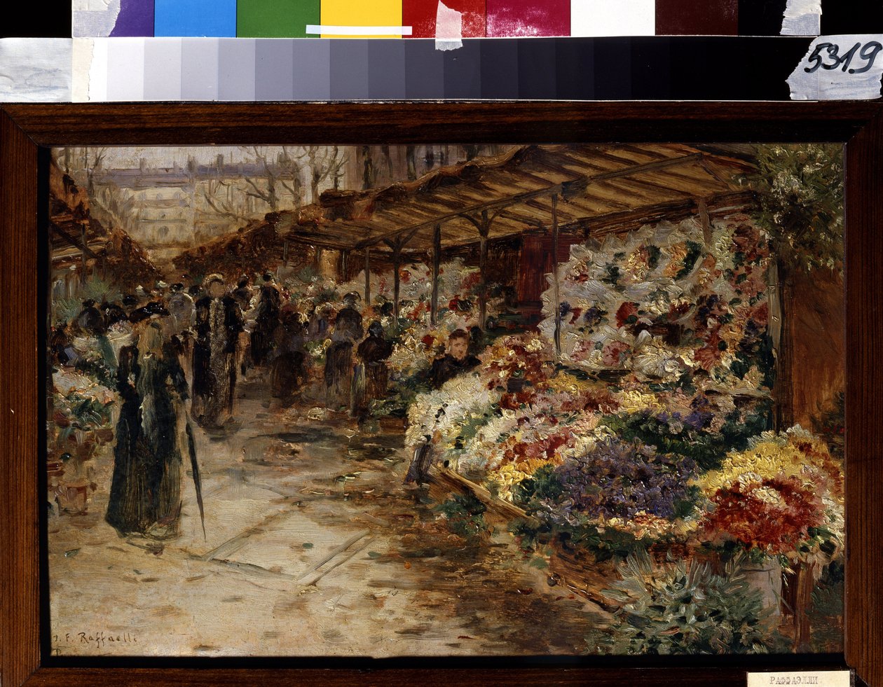 Kwiaciarnia. Obraz Jeana Francois Raffaelli (1850-1924) autorstwa Jean Francois Raffaelli