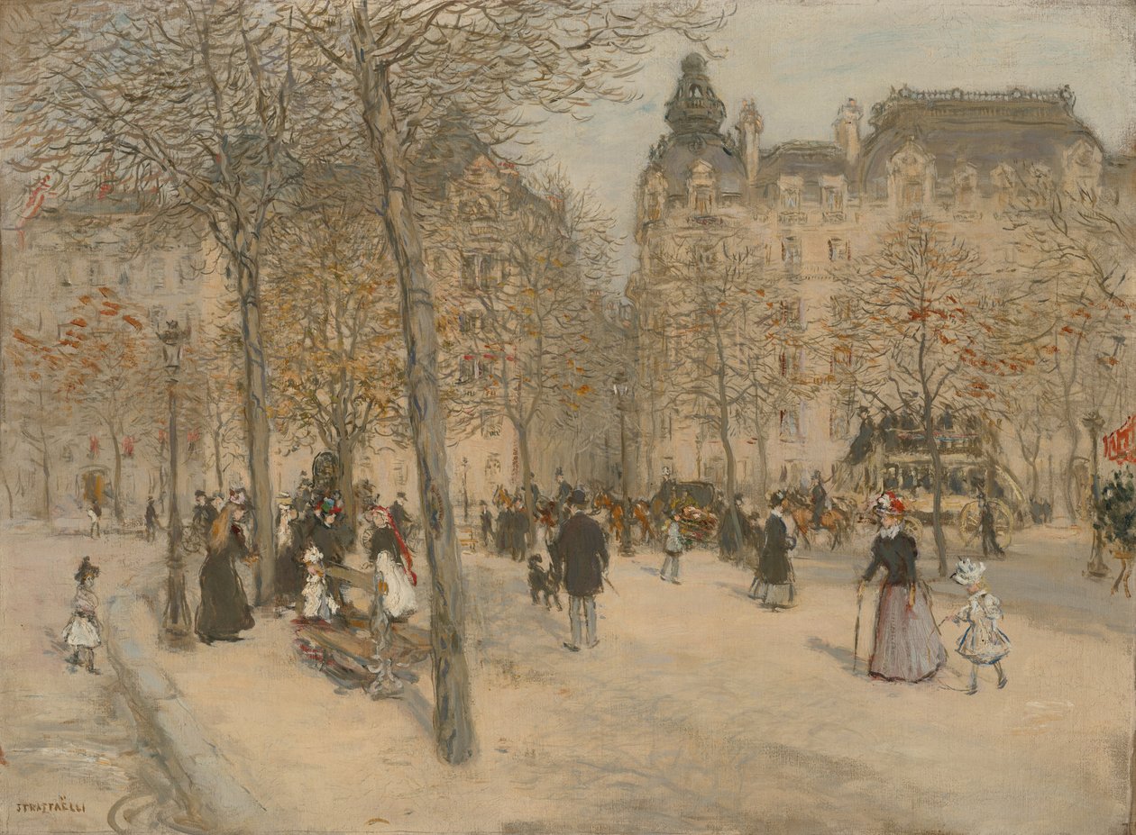Plac w Paryżu autorstwa Jean Francois Raffaelli