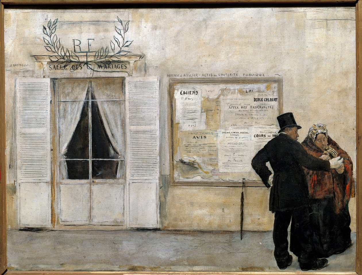 Zaproszenia czekają na ślub Obraz Jeana francois Raffaelli (1850-1924), przed 1884, nd. 0,525x0,685 m, Paryż, Musee d