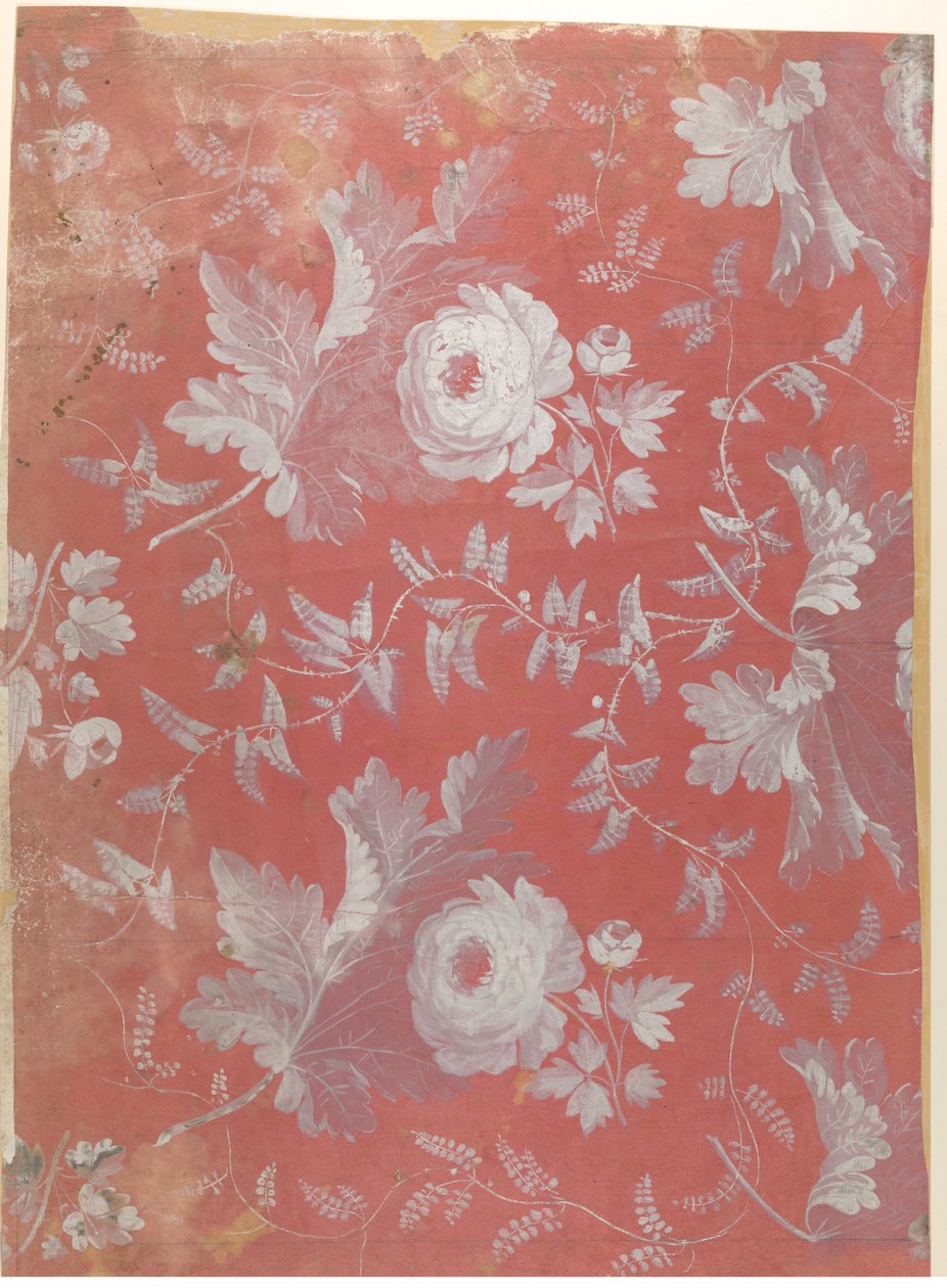 Projekt dla wzorzystego jedwabiu, ca. 1780-1825 . autorstwa Jean François Bony.