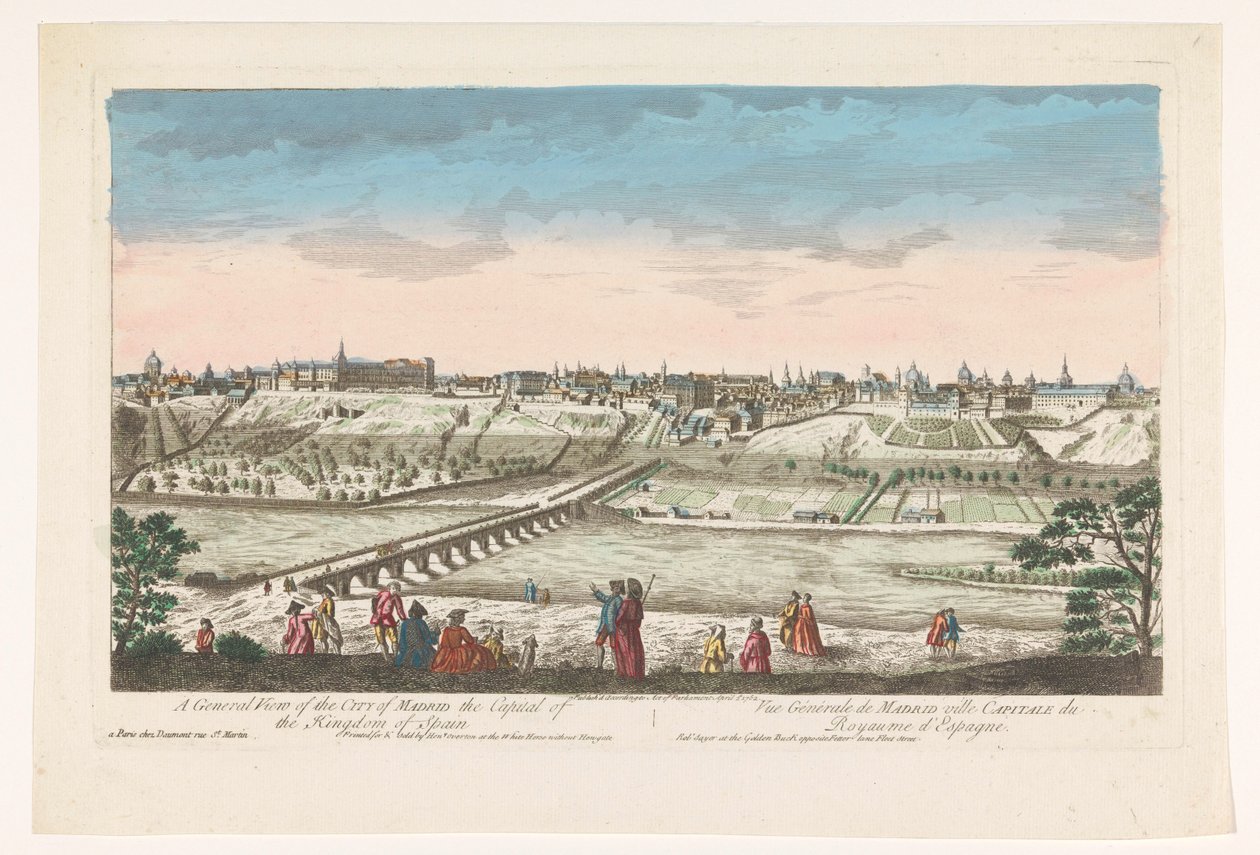 Gezicht op de stad Madrid Ogólny widok miasta Madryt, stolicy królestwa Hiszpanii (tytuł na obiekcie) autorstwa Jean François Daumont
