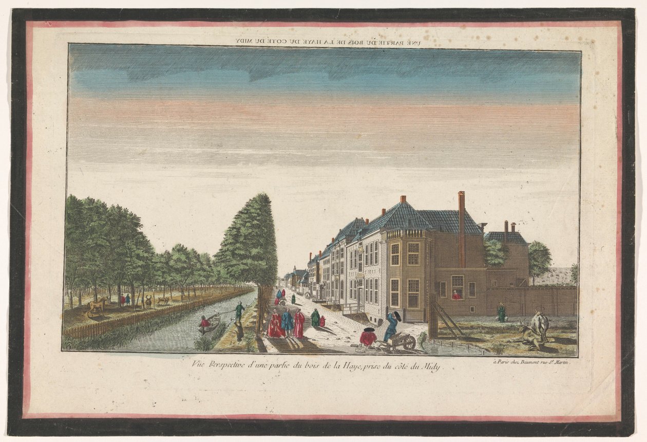 Widok na Haagse Bos w Hadze widziany od strony południowej Une partie du Bois de la Haye du Coté du midy (tytuł na przedmiocie) autorstwa Jean François Daumont