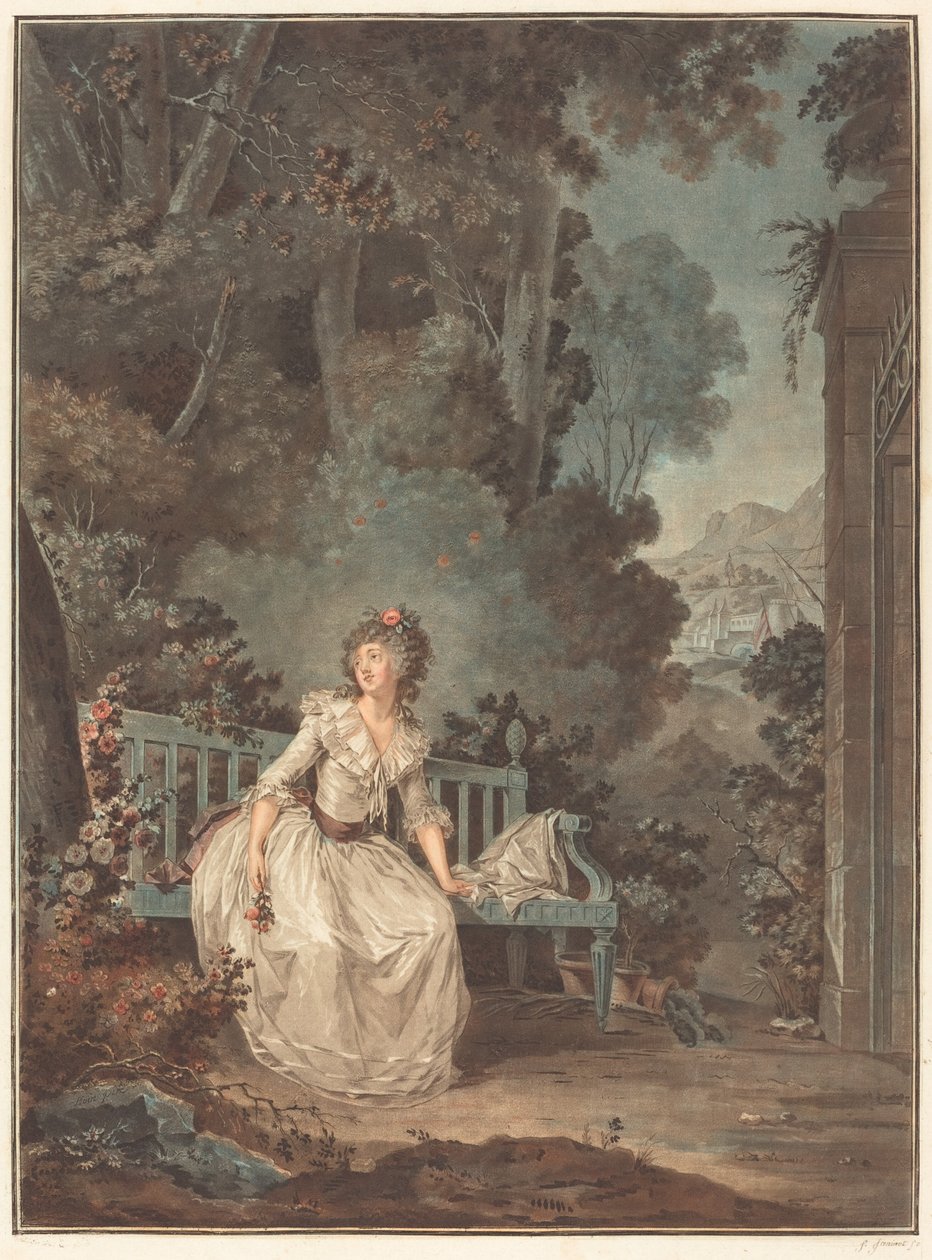 Nina, ou La Folle par amour (Nina, czyli kobieta oszalała z miłości) autorstwa Jean François Janinet after Claude Hoin