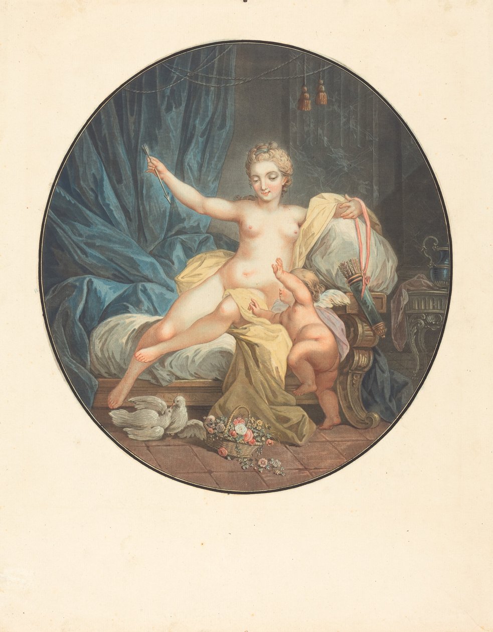 Wenus rozbrajająca miłość autorstwa Jean François Janinet after Jacques Charlier