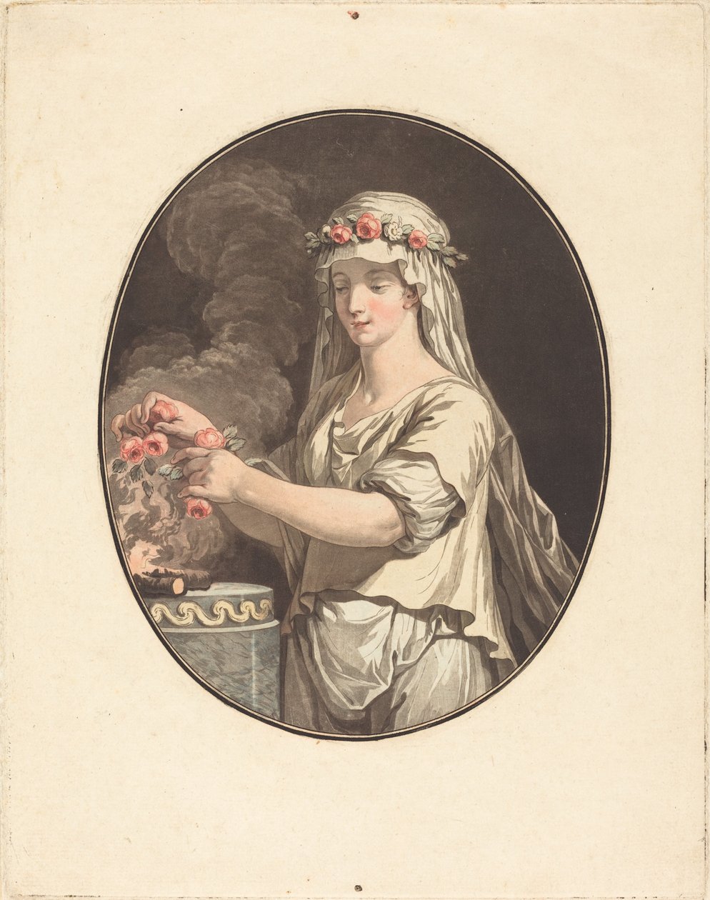 Młoda westalka autorstwa Jean François Janinet after Jean Jacques François Le Barbier I