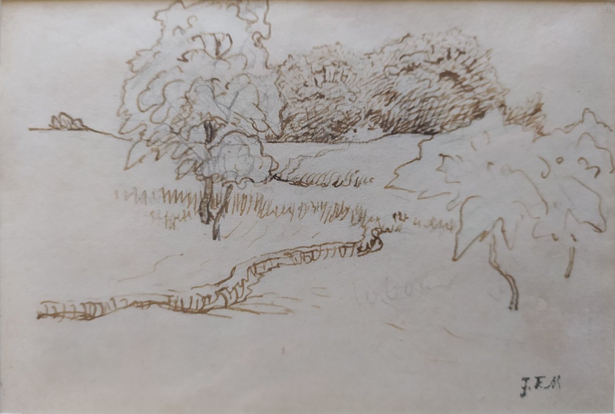[Drzewa i zagajniki wokół Vichy]. autorstwa Jean Francois Millet