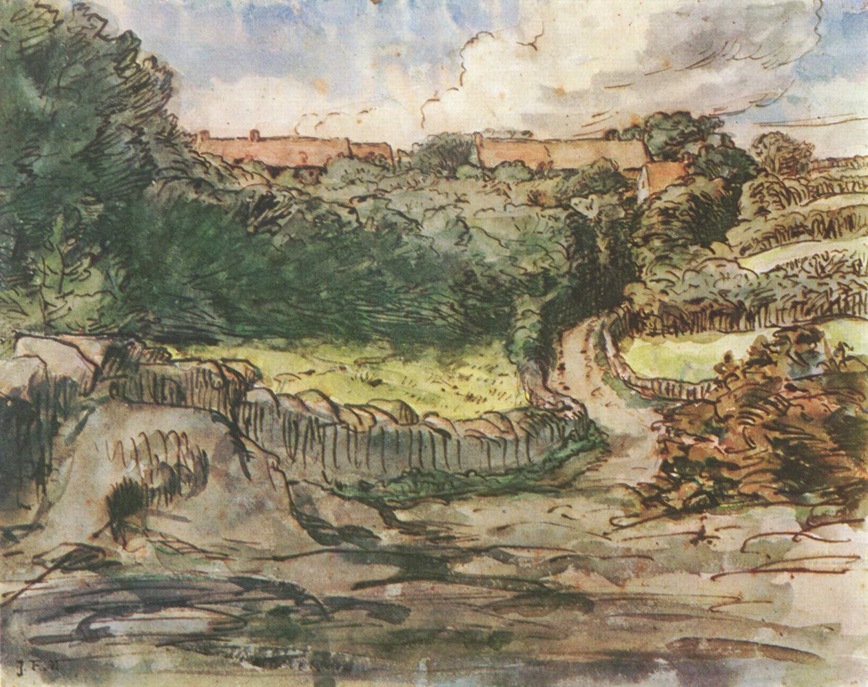 Niemcy: Farma kuzynów w Gréville autorstwa Jean Francois Millet
