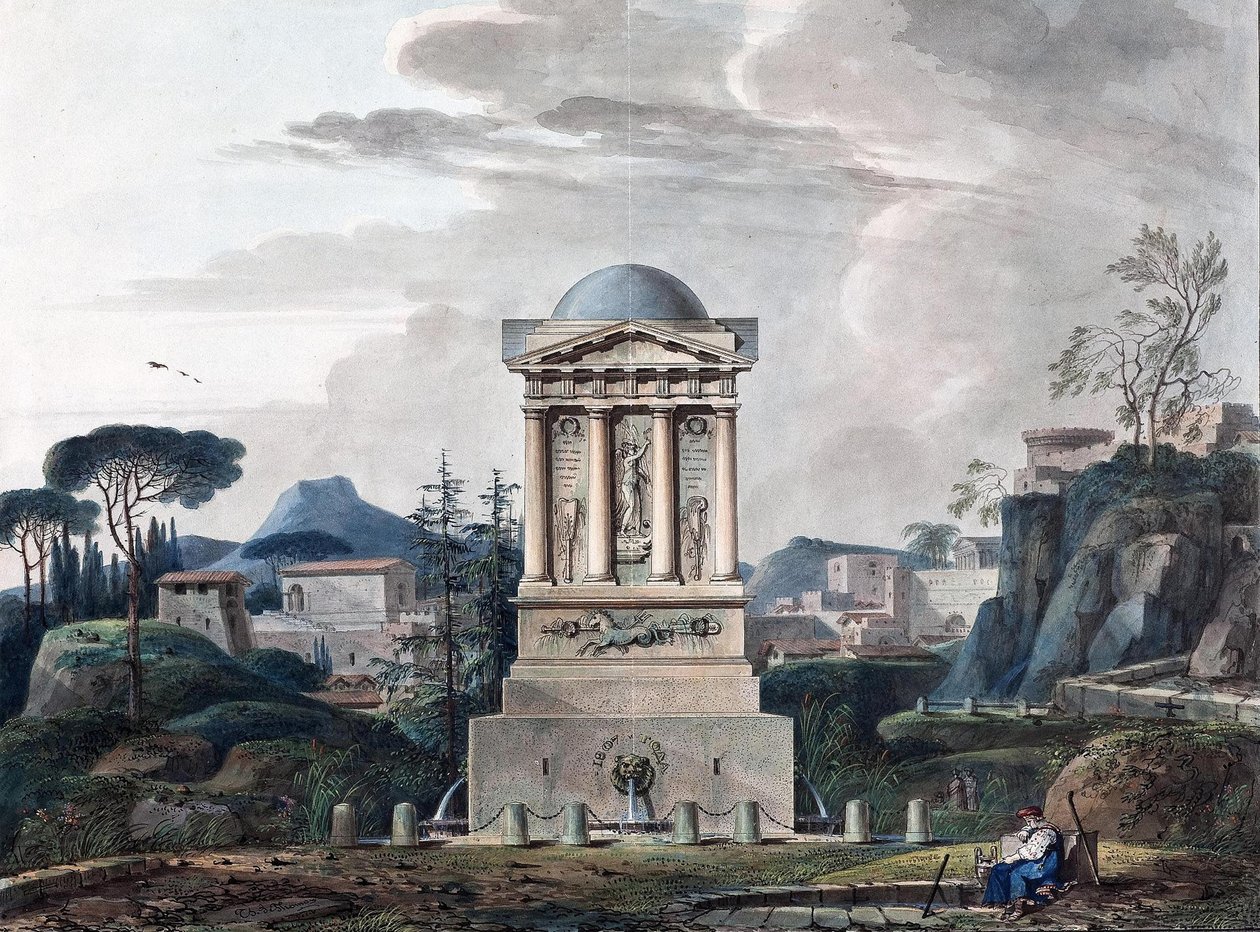 Projekt fontanny w Połtawie, 1807 autorstwa Jean François Thomas de Thomon