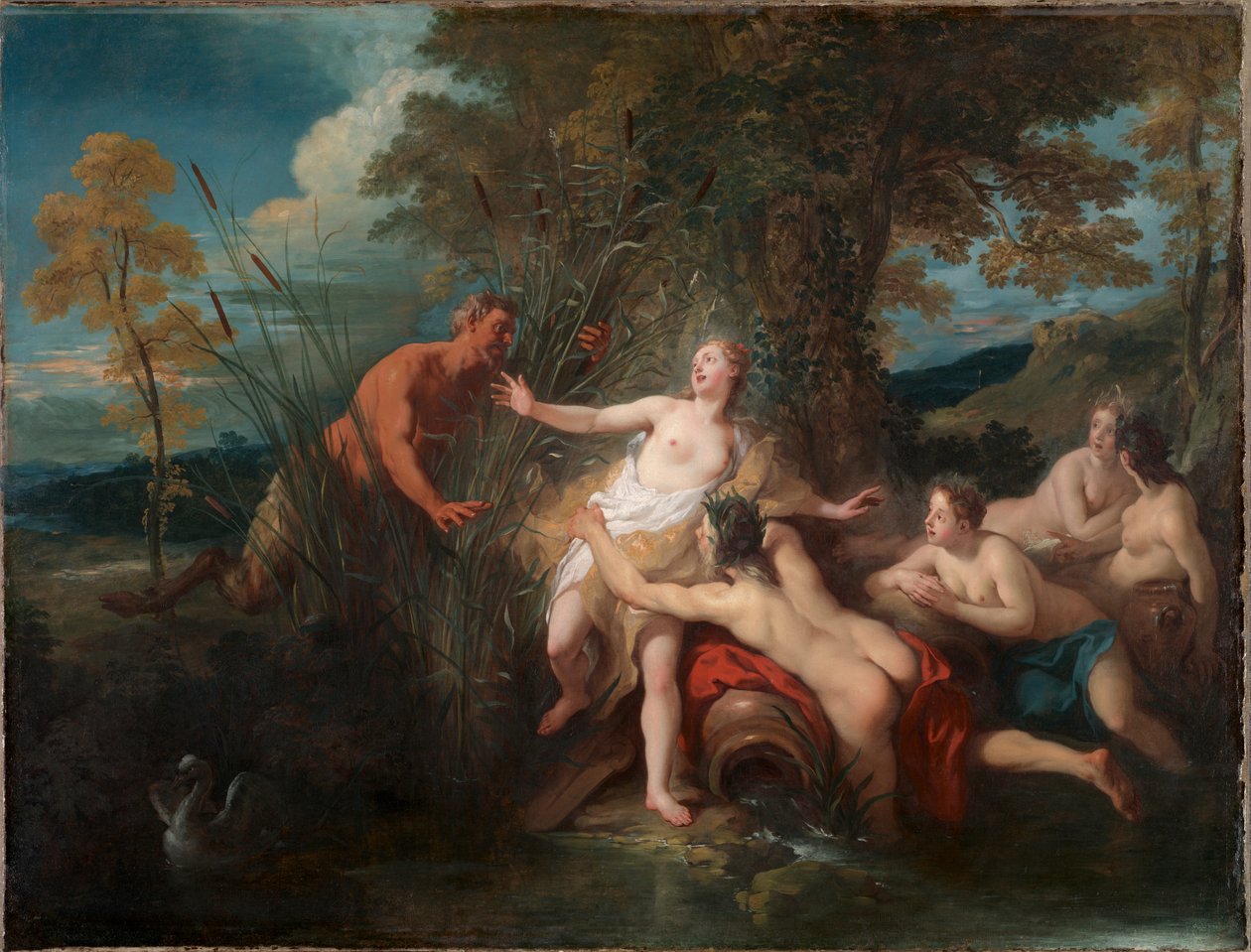 Patelnia i Syrinx autorstwa Jean François de Troy