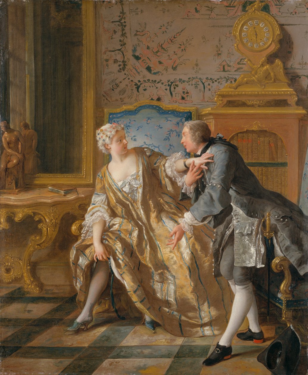 Podwiązka, 1724. autorstwa Jean François de Troy