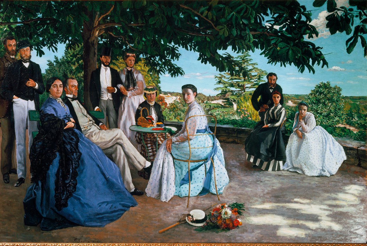 Spotkanie rodzinne autorstwa Jean Frederic Bazille