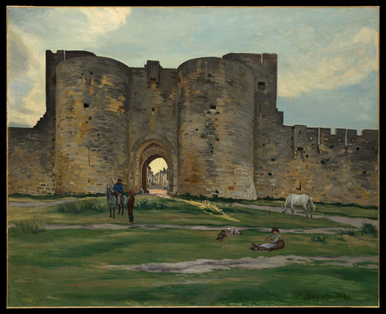 Brama Królowej w Aigues-Mortes autorstwa Jean Frederic Bazille