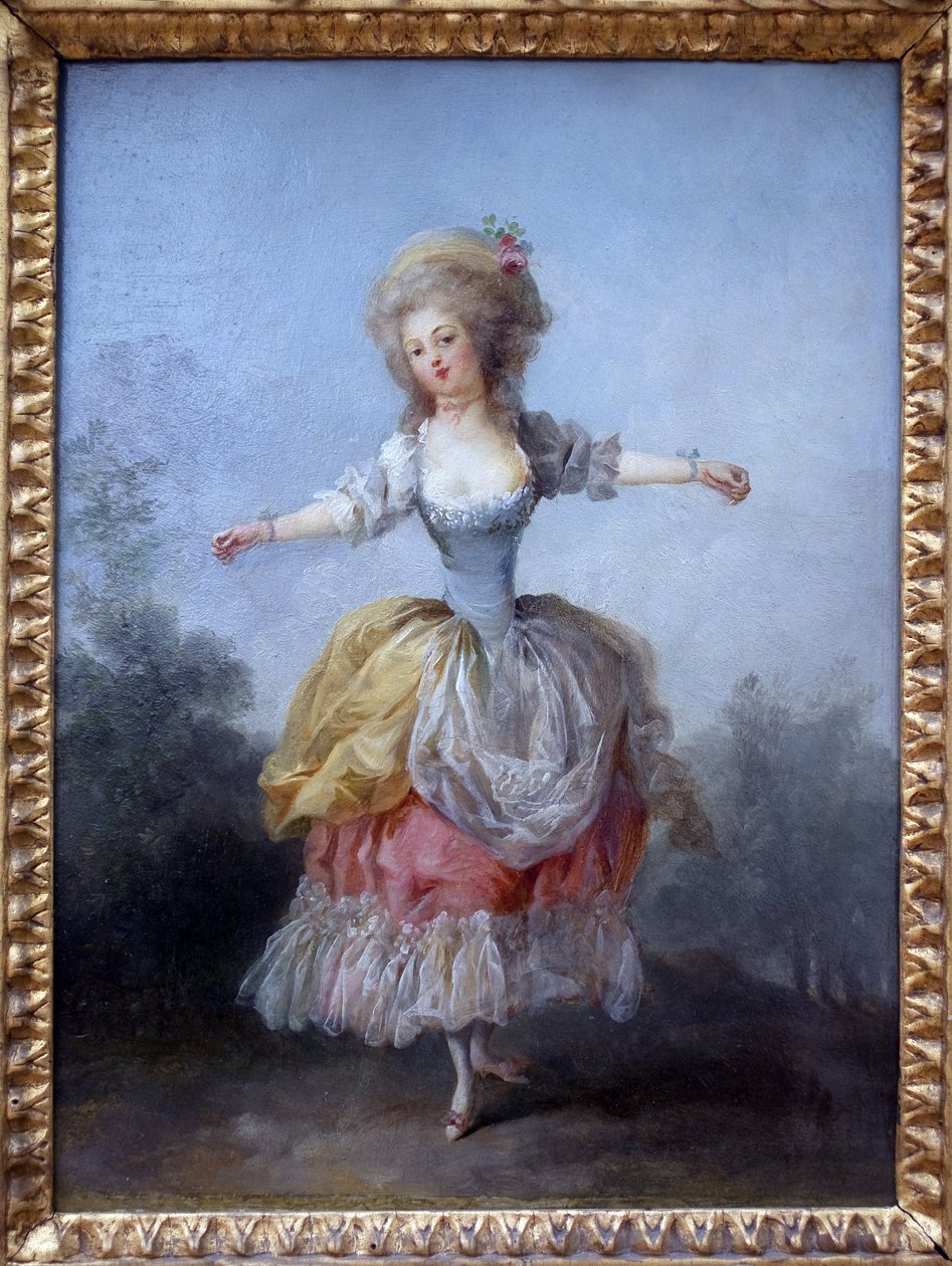 Tancerz w Ludwiku XVI. Obraz Jeana Frederica Schalla (1752-1825), olej na płótnie, koniec XVIII wieku. Muzeum Sztuk Pięknych w Nantes. autorstwa Jean Frederic Schall