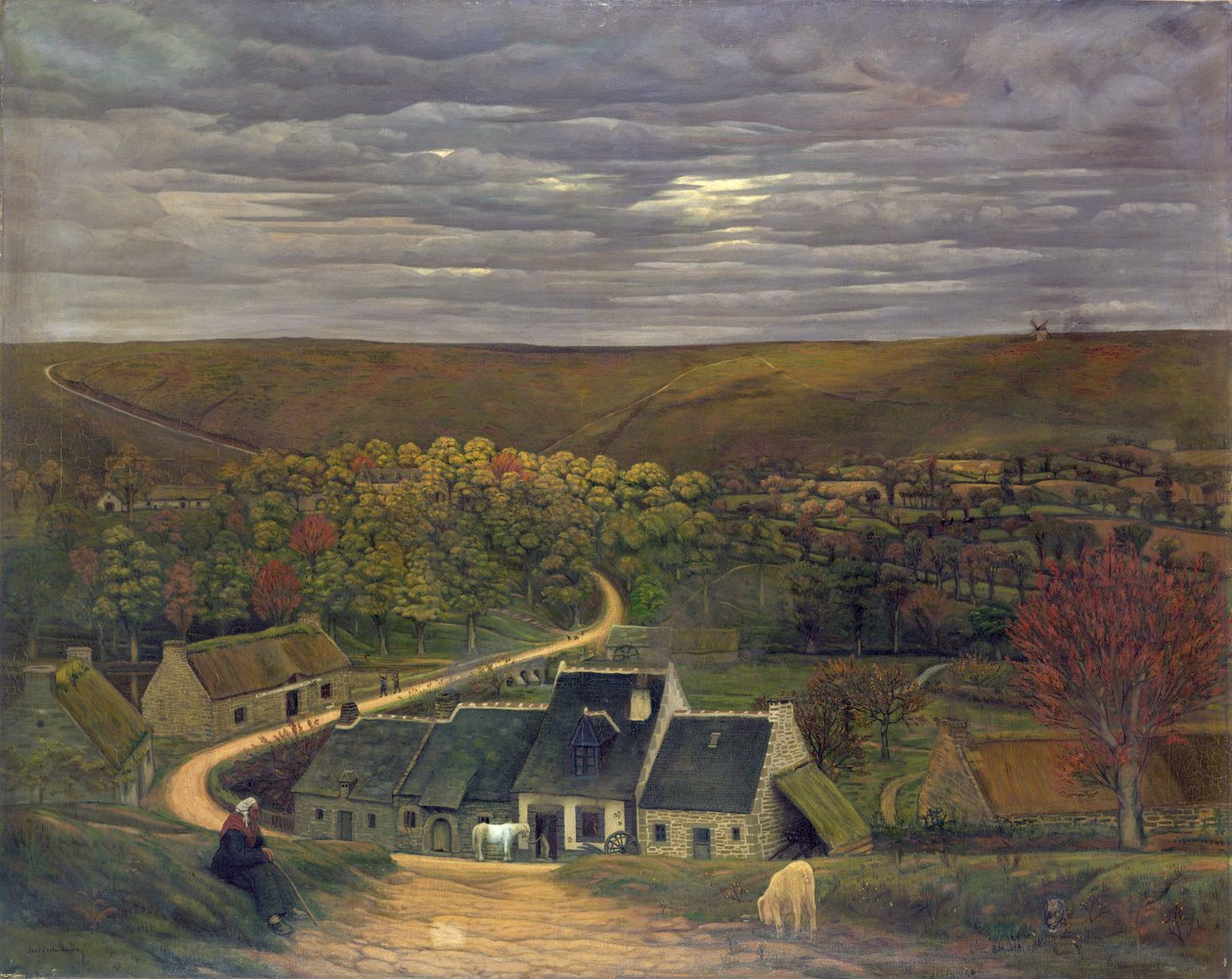 Hamlet z Cadoudal (Plumelec) Bretania autorstwa Jean Frelaut