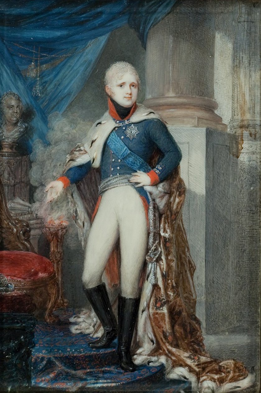 Portret cesarza Aleksandra I 1777-1825, początek XIX wieku autorstwa Jean Gerin