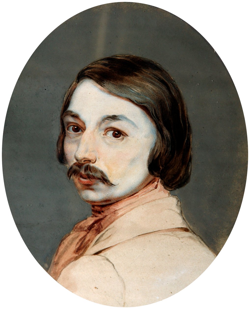 Portret autora Nikołaja Gogola, 1809-1852, koniec lat 30. XIX wieku. autorstwa Jean Gerin