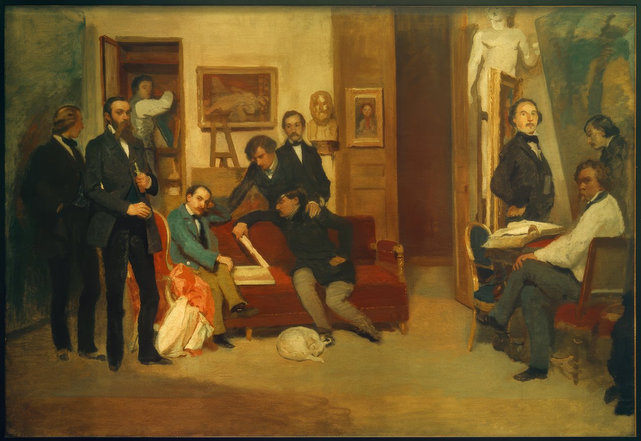 Pracownia artysty autorstwa Jean Francois Gigoux