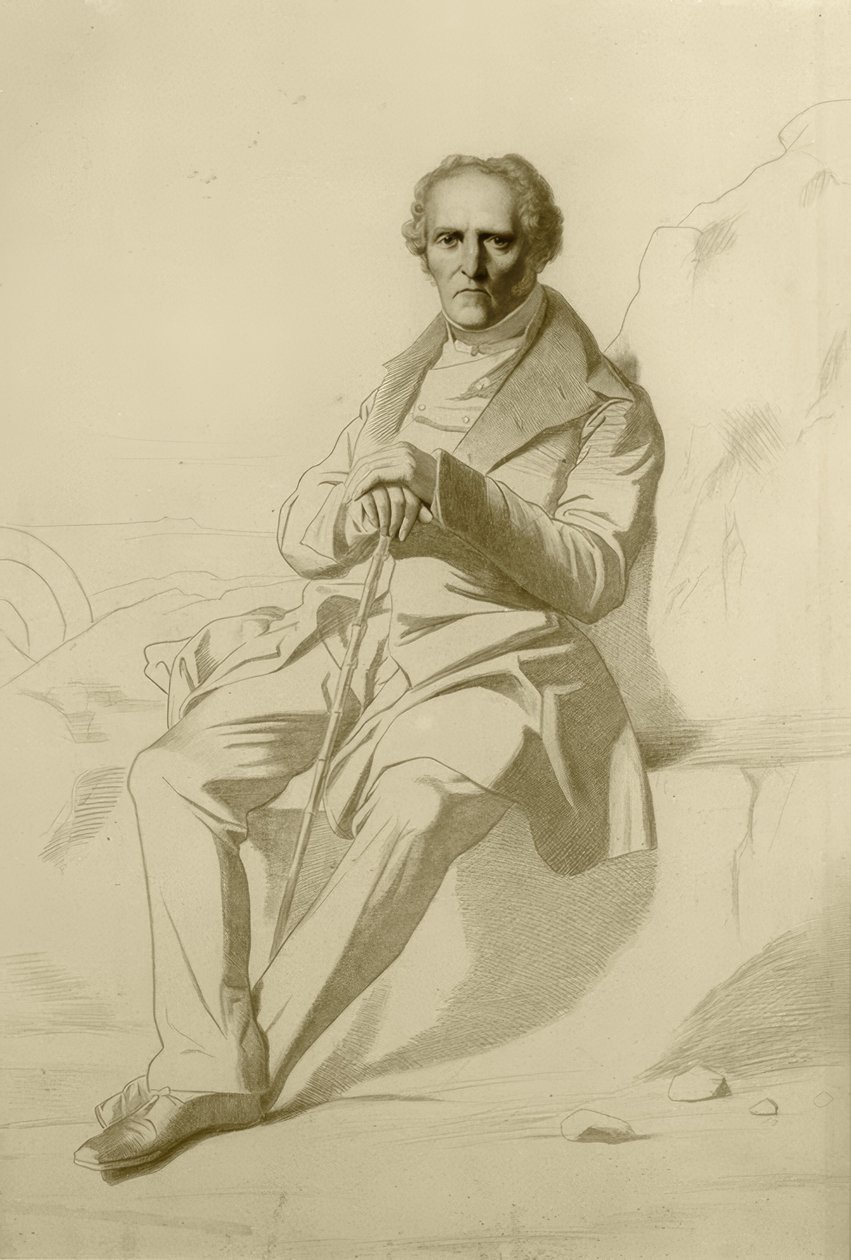 Portret Karola Fouriera autorstwa Jean Francois Gigoux