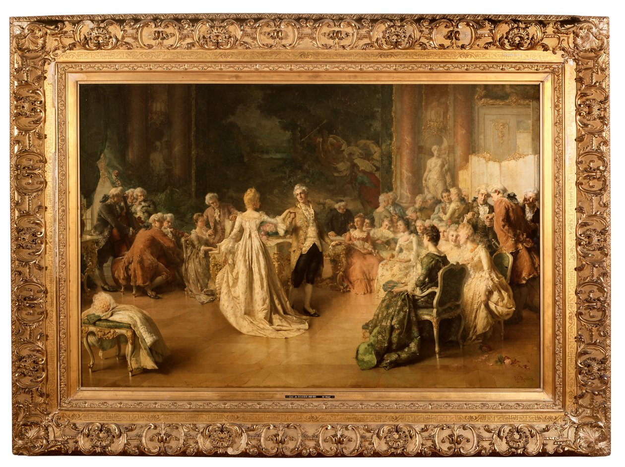 Menuet (olej na desce) autorstwa Jean Guillaume (1858 1931) Rosier
